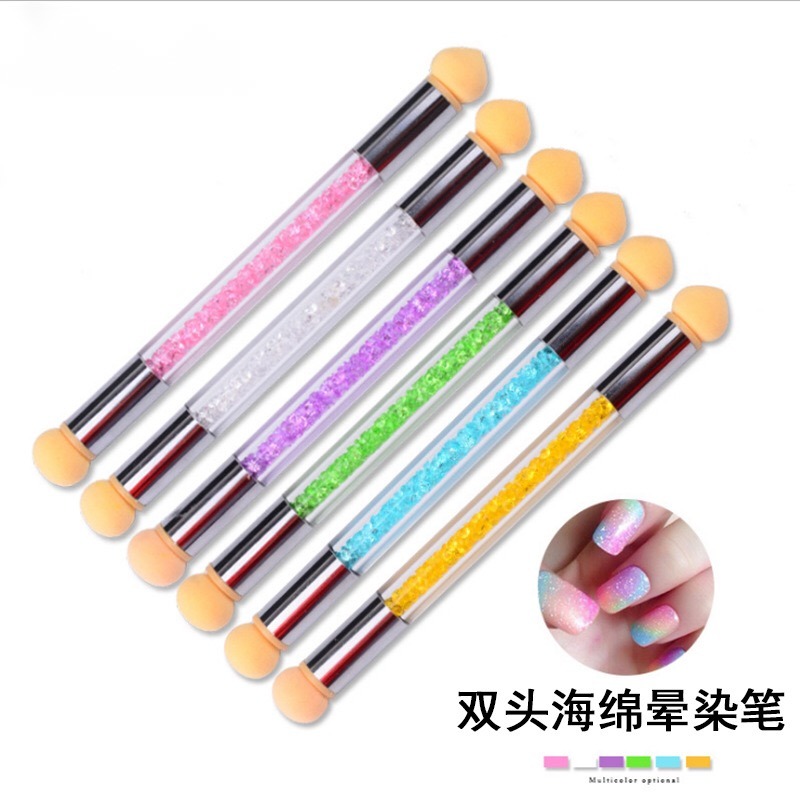 Dual Sponge Heads Gel Polish Color Gradient Nail Brush Pen