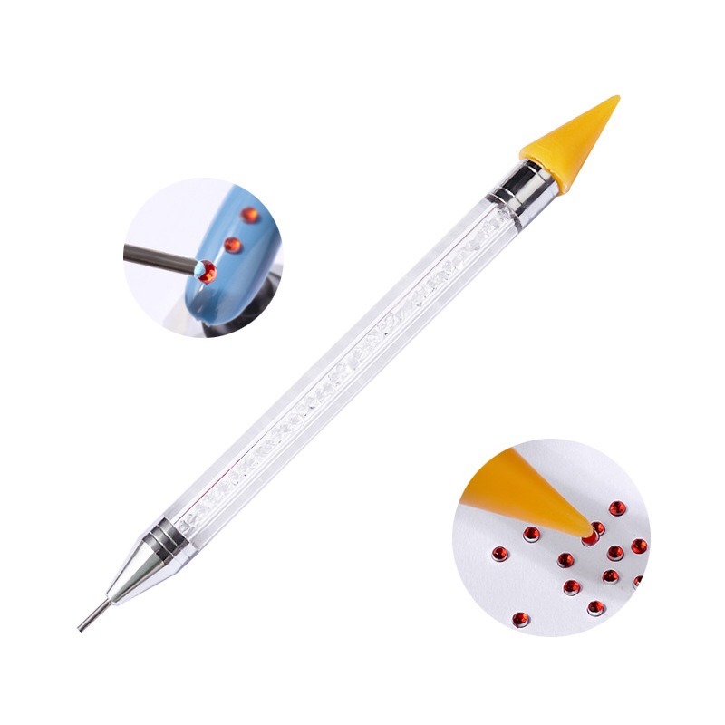 2-Ways Nail Dotting Pen Crystal Beads Handle Nail Art Tool