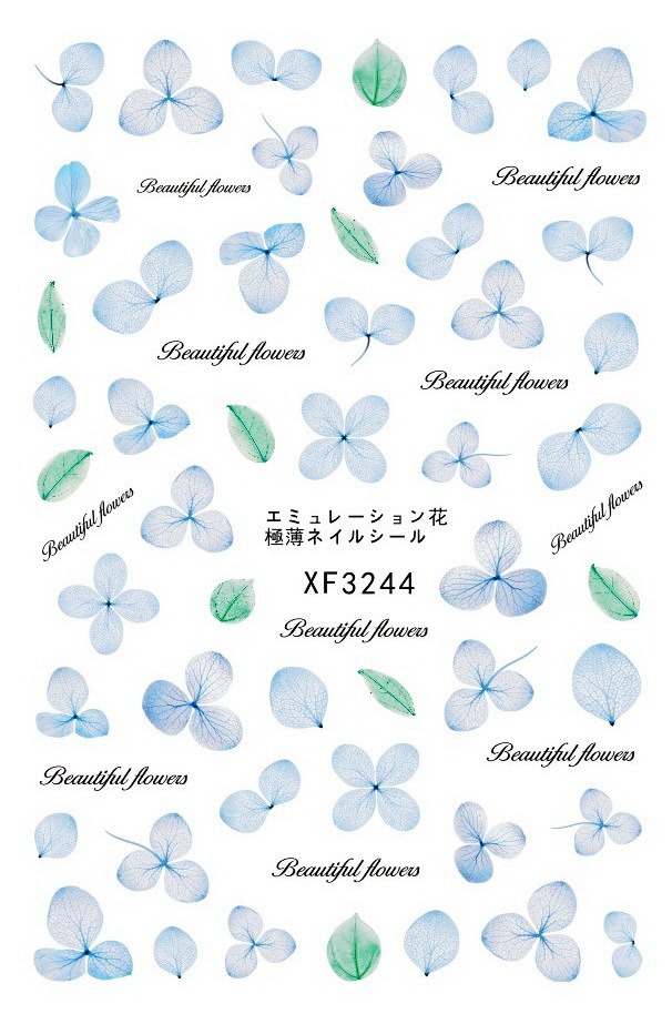 Flower Series Nail Art Stickers Full Wraps Nail Tips DIY