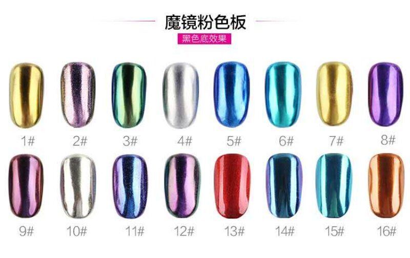 Nail Pigment Nail Art Chrome Powder Manicure Mirror Powder Set