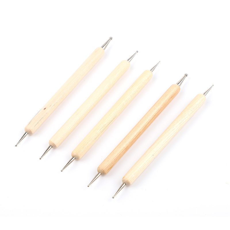Dotting Brush Set with Wooden Handle Nail Art Tools