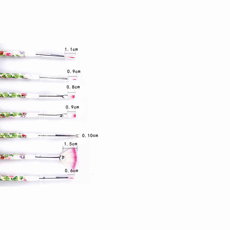 Professional 7PCS Nail Brushes Tools Nail Art Painting Tool Pen