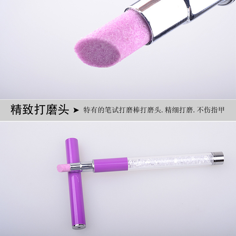 Crystal Handle Acrylic Cuticle Remover Brush Pen Tool Nail Art