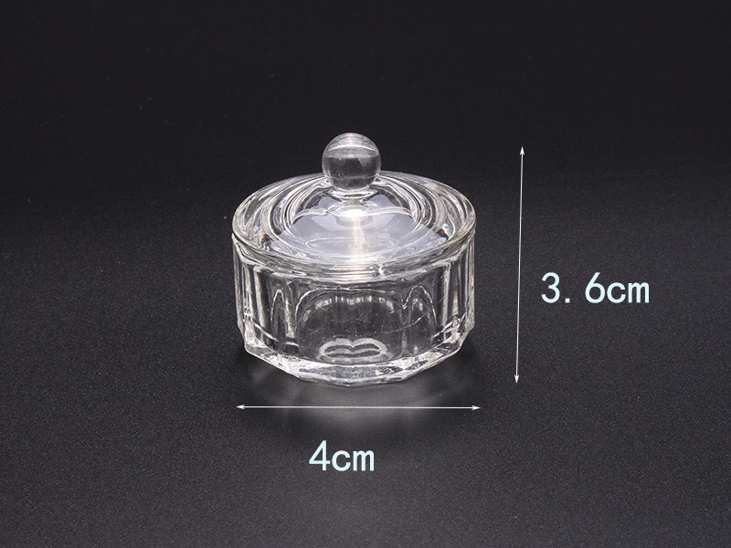 Crystal Clear Acrylic Liquid Dish Glass Cup Nail Art Tool