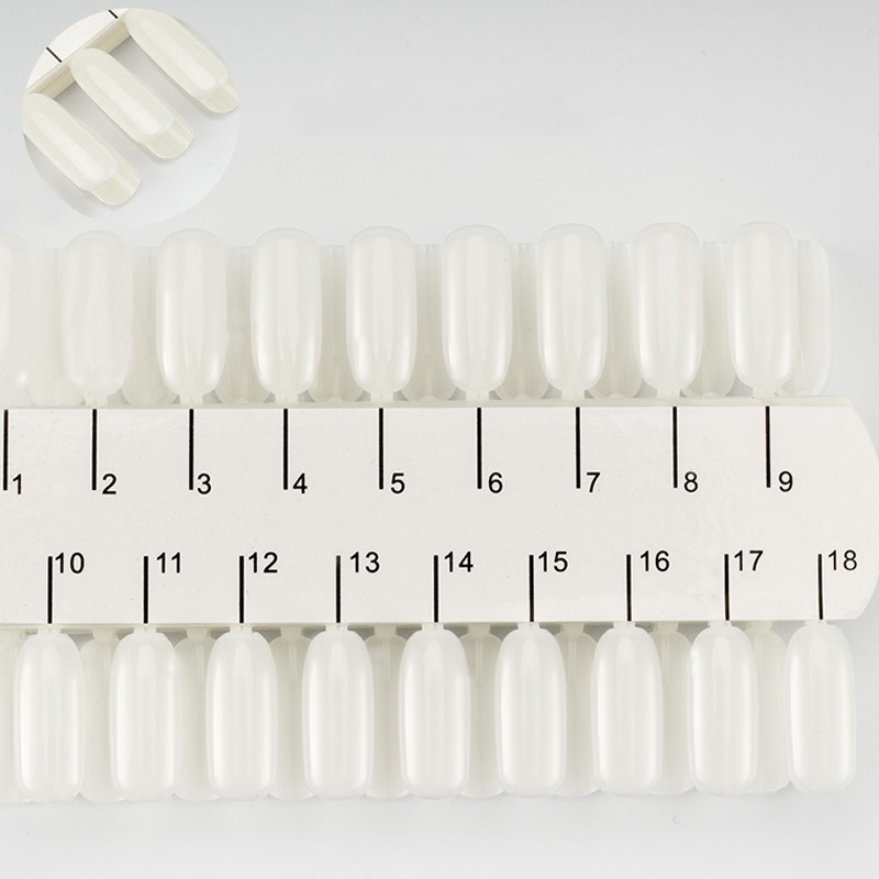 Nail Tips with Chain Color Stickers Chart Palette Practice Tool