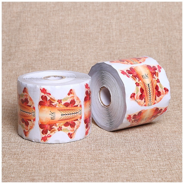 Colorful Nail Polish Curl Form Self-Adhesive Nail Form