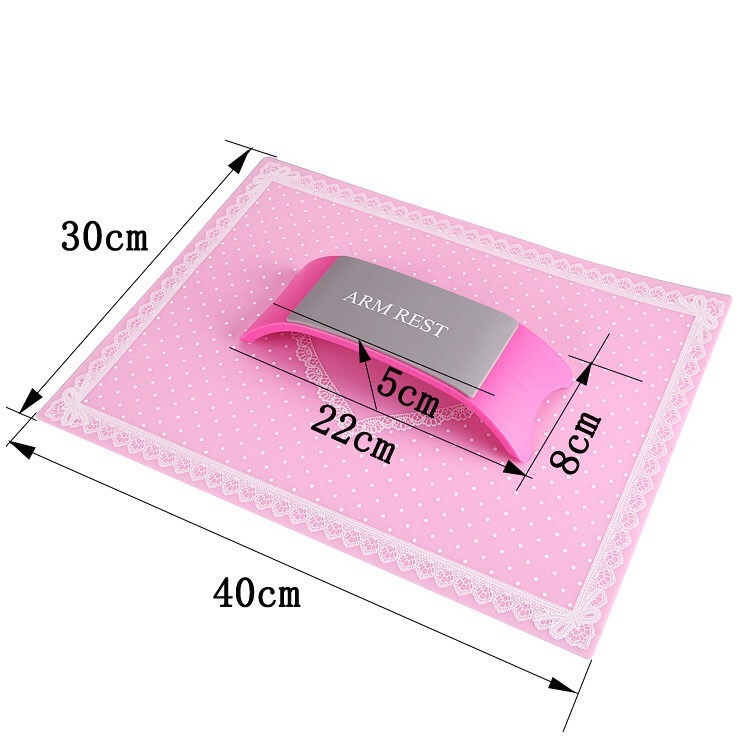 Comfortable Plastic & Silicone Nail Art Arm Rest Arm Pillow Set