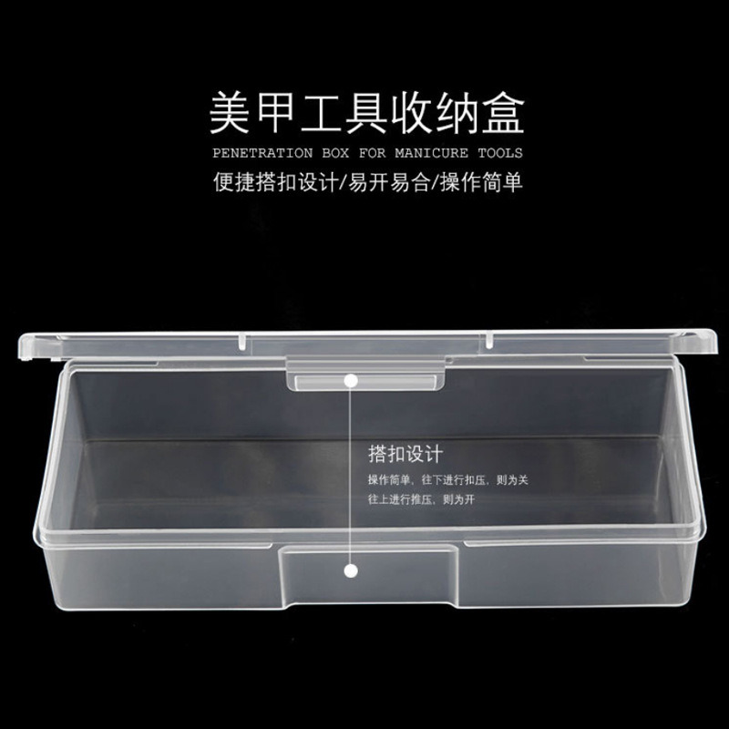 High Quality Transparent Manicure Nail Art Empty Container Storage Boxes