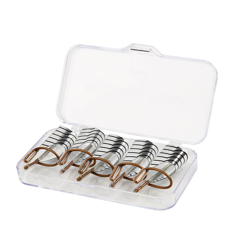 Reusable Dual Silver Nail Form for Nail Art Making