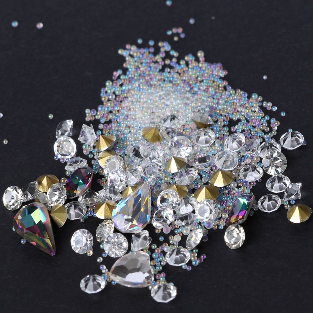 Mix Shapes Glitter Diamond Beads Frosted Nail Art Rhinestones DIY
