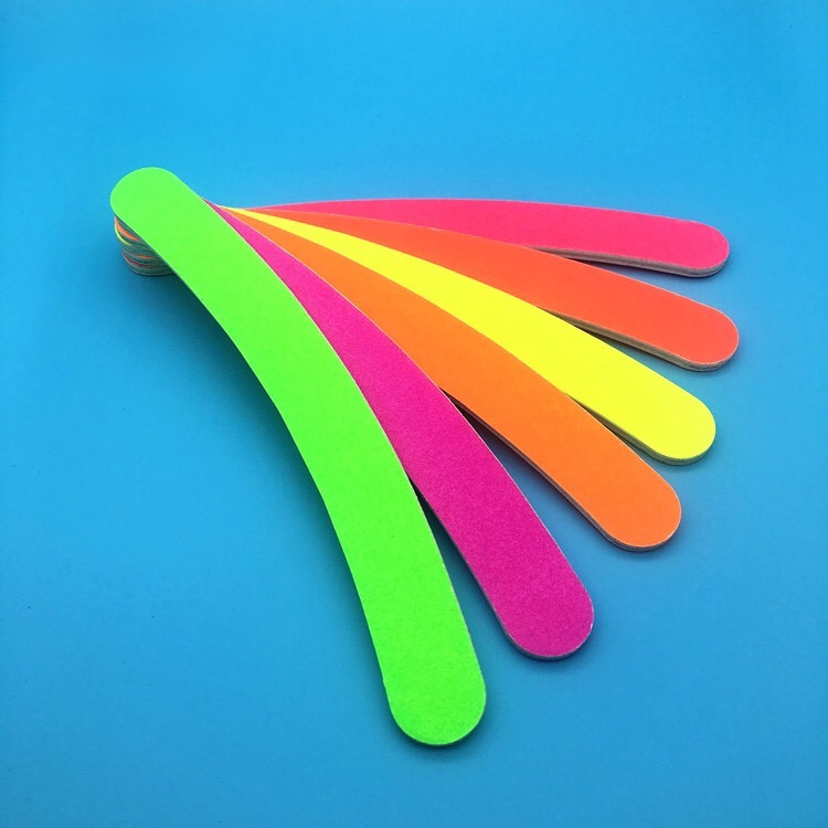 Nail File Banana Buffer 100/180 Colorful Emery Board Polish Care