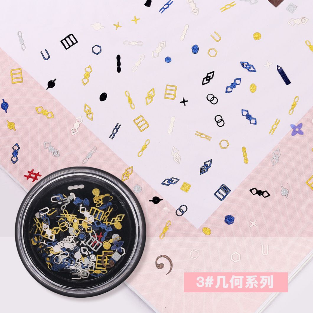 Gold Metal Jewelry Slice Foil Decals Manicure DIY Beauty Accessories