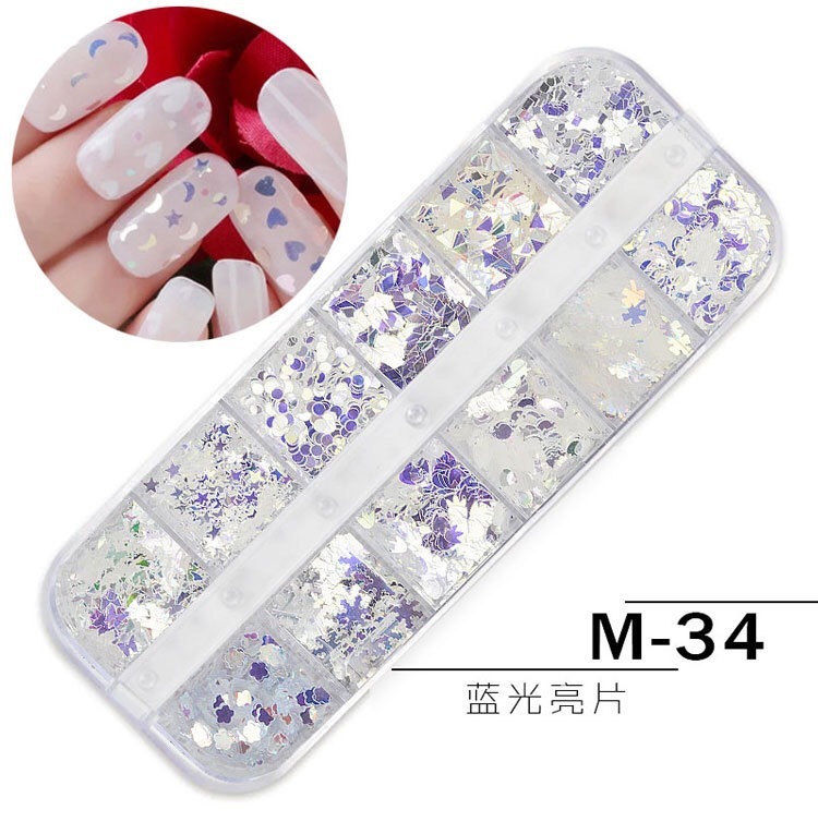 Glitter Sequins Multi-Color Multi-Size Nail Rhinestones Nail Art Decorations