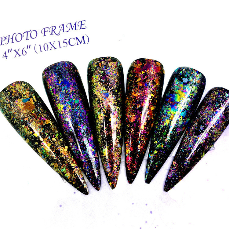 12-Color Chameleon Flakes Tips Nail Art Glitter Power Nail Decoration