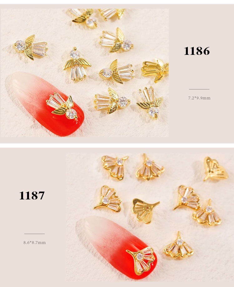 Top-Level Quality Zircon Crystal Manicure Diamond Charms Nail Art Jewelry