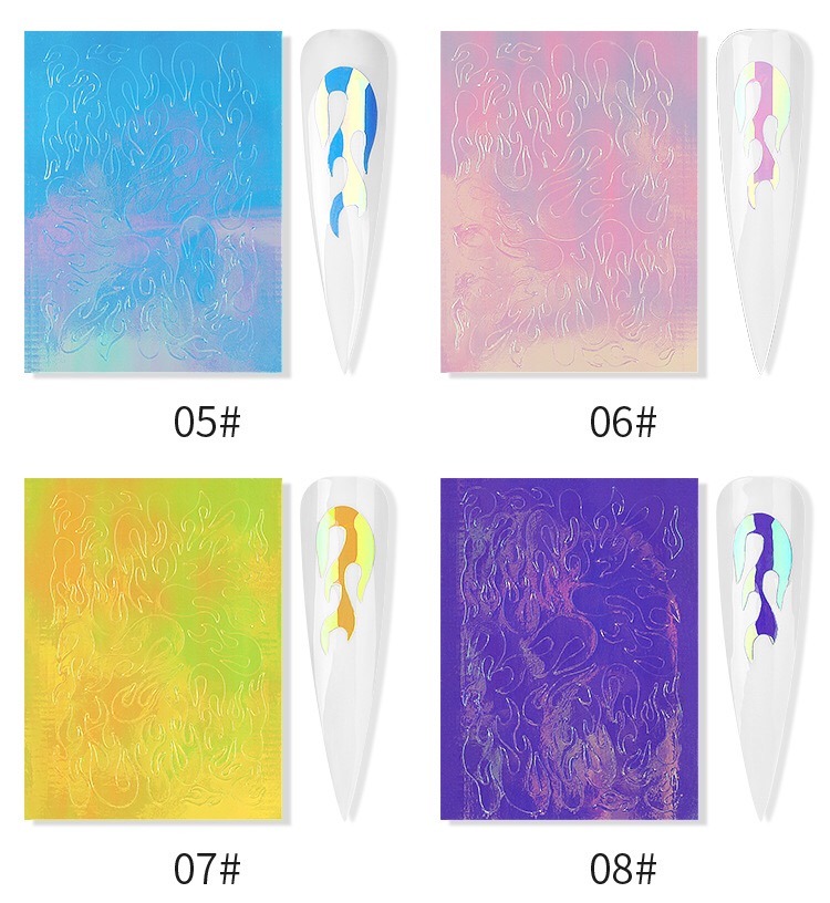 Fire Shape Nail Stickers Nail Art Stickers Nail Accessories