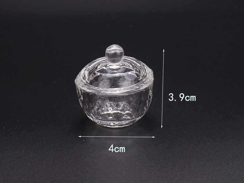 Crystal Clear Acrylic Liquid Dish Glass Cup Nail Art Tool