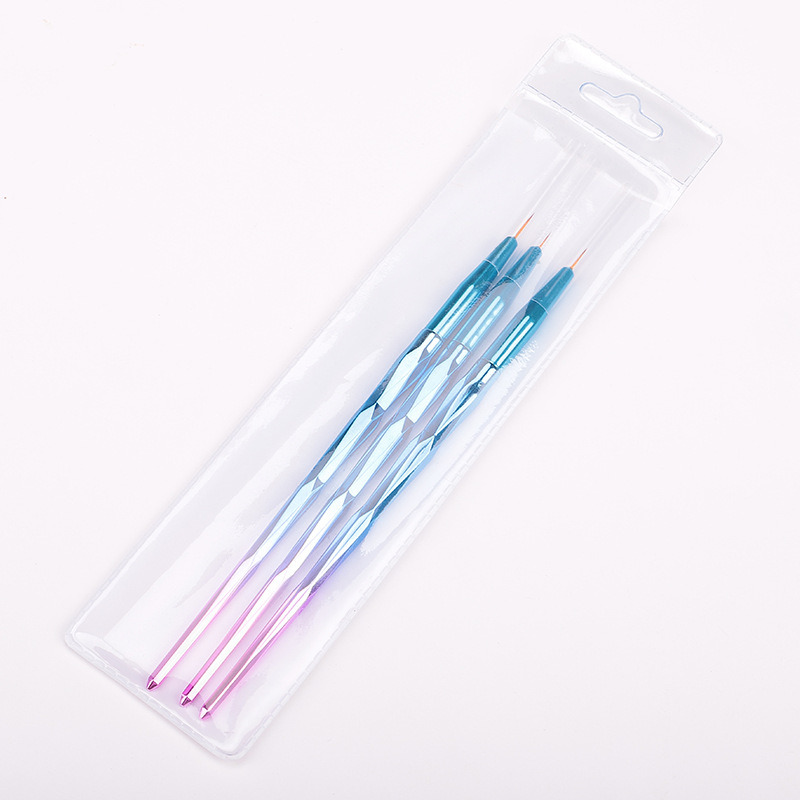 3PCS/Set Professional Nail Handle Liner Acrylic Brush Draw Brush Pen