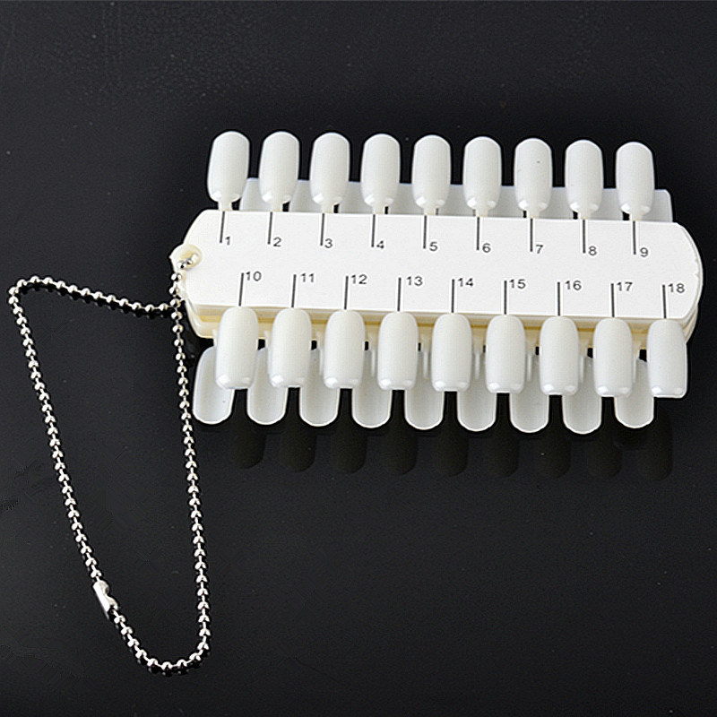 Nail Tips with Chain Color Stickers Chart Palette Practice Tool