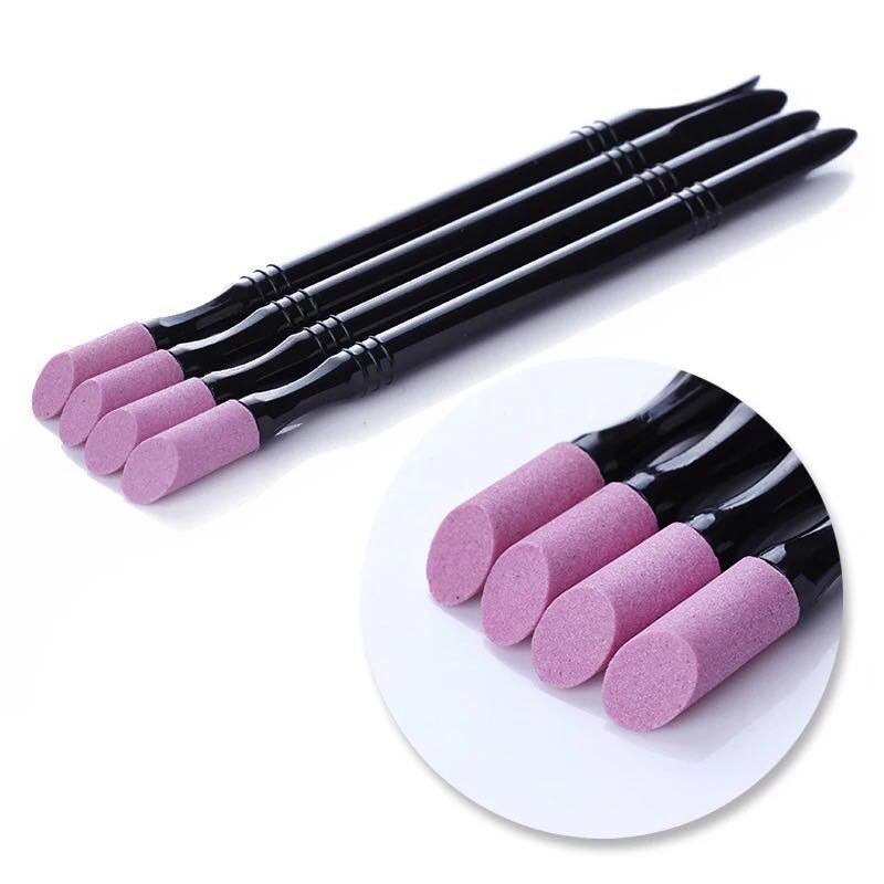 Nail Quartz Brush with Pusher Manicure Nail Art Tool