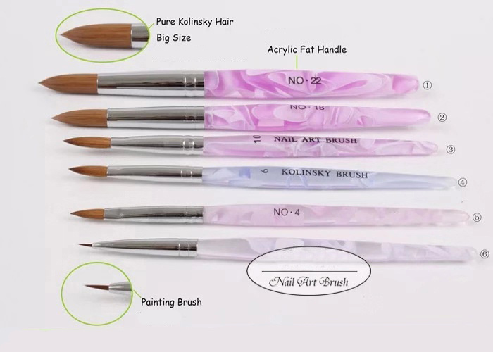 Acrylic UV Gel Painting Drawing Brushes Pens Nail Art Brush Tools