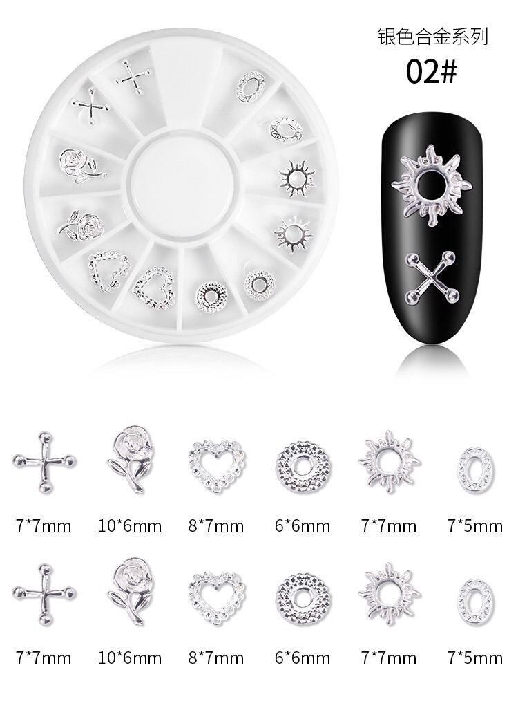 Charms Metal Alloy Diamonds Pearl Jewelry Nail Art Decorations Accessories