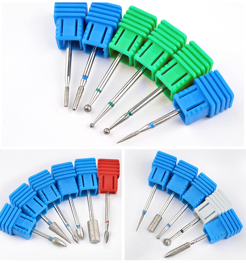 Diamond Nail Drill Bits Cuticle Clean Electric Manicure Machine Accessories