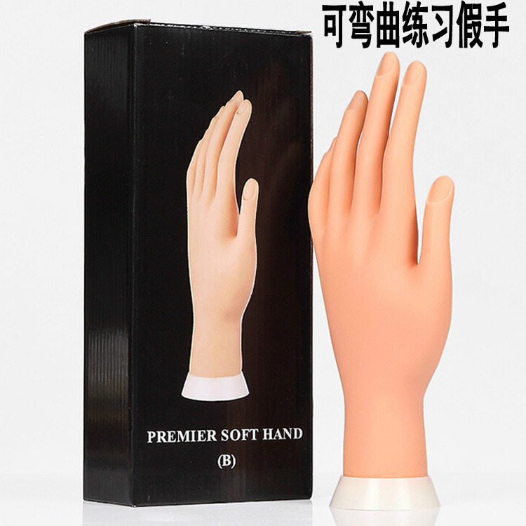 Nail Practice Hand Model Flexible Movable Prosthetic Soft Fake Hands