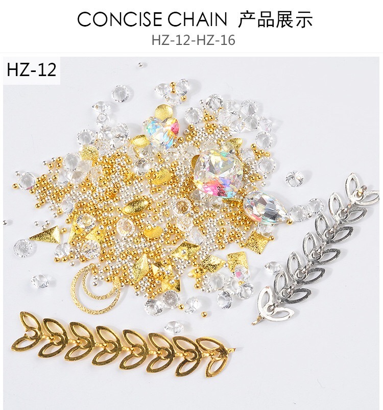Mixed Nail Art Designs Alloy with Rhinestone Pearl Metal Cham
