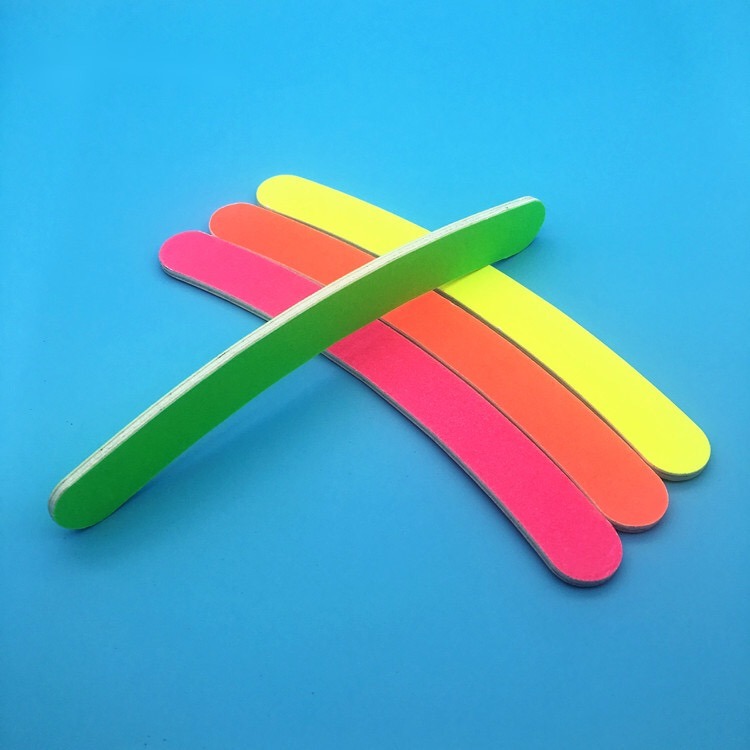 Nail File Banana Buffer 100/180 Colorful Emery Board Polish Care