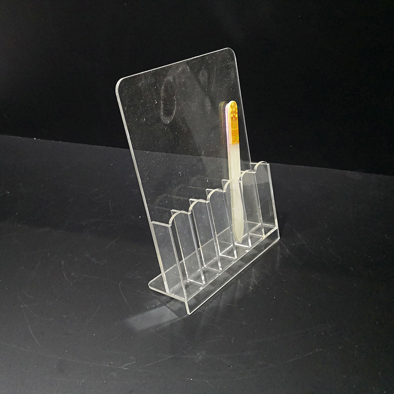 Transparent Nail File Storage Stand Manicure Shelves Beauty Tools Holder