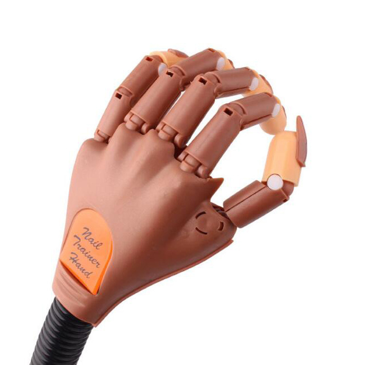 Flexible Movable Fake Hands Nail Art Training Model Manicure Tool