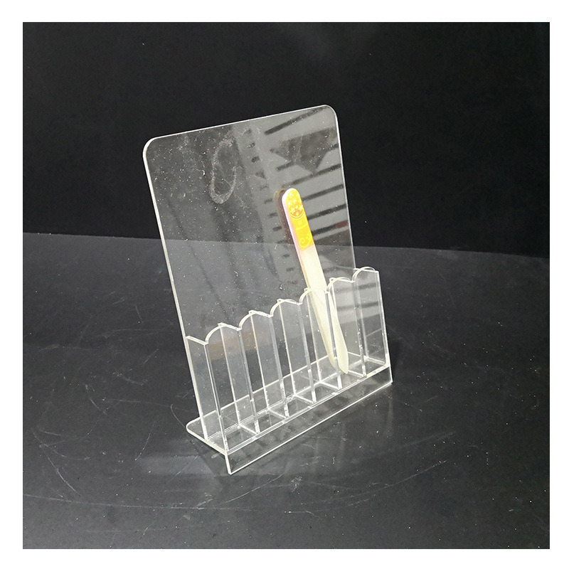 Transparent Nail File Storage Stand Manicure Shelves Beauty Tools Holder