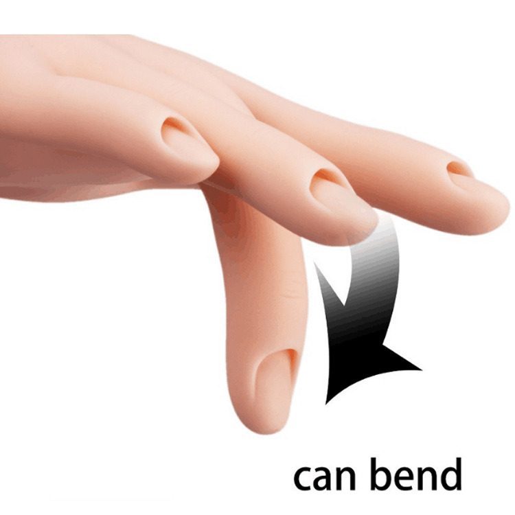 Bendable Practice Flexible Movable Soft Fake Hands Nail Art Training