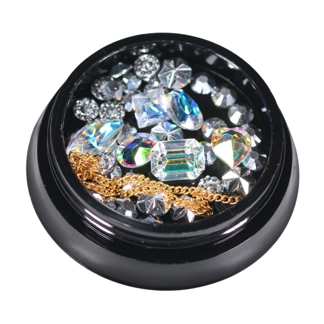 Hot Sales Metal Nail Art Stickers Rhinestones for Nail Decoration