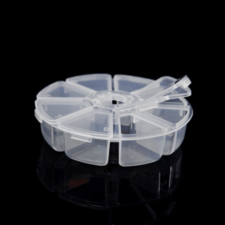 8 Compartment Empty Plastic Storage Nail Art Products Jewelry Container