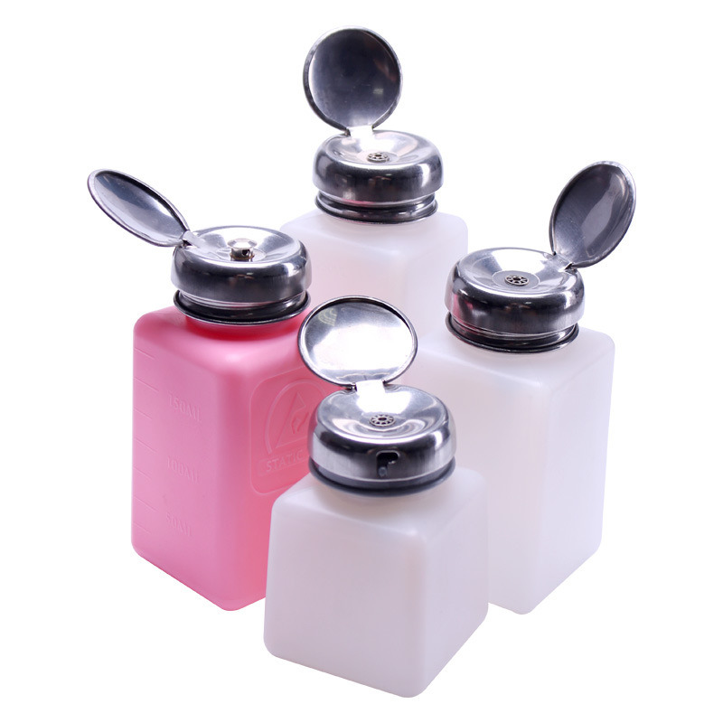 Nail Polish Remover Empty Bottle Push Down Pump Dispensers Lip