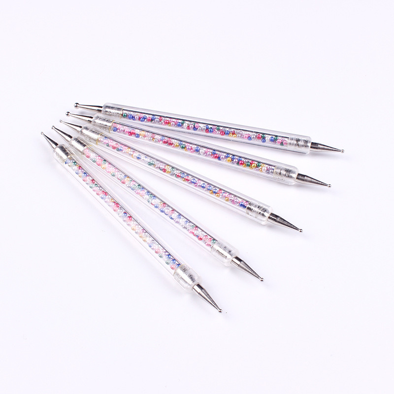 Nail Art Dotting Pen Acrylic Caviar 2-Way Brush Manicure Tools