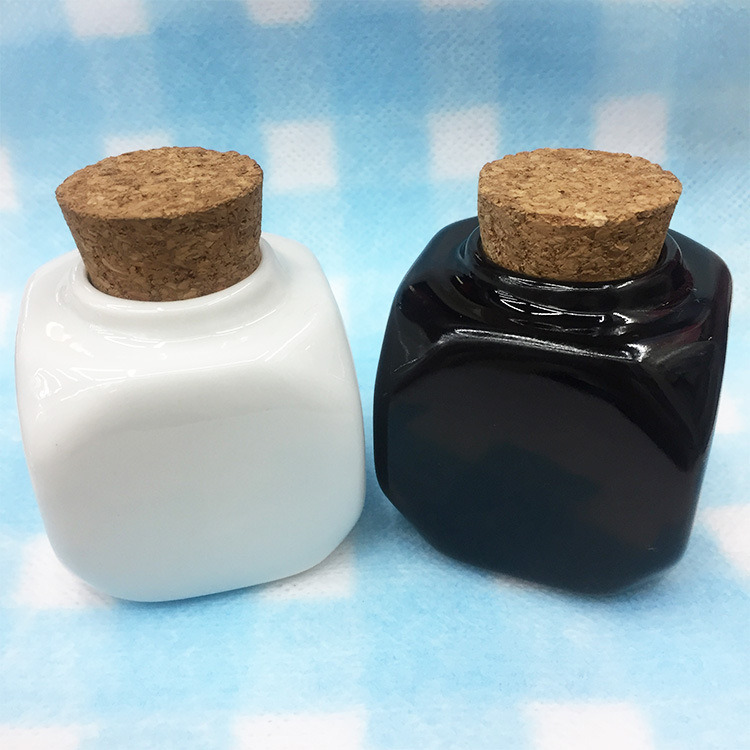 Small Sealed Storage Containers Square Ceramic Container Nail Art Accessories