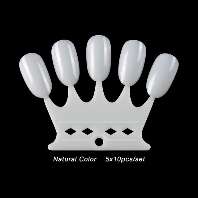 Nail Chart Palette Practice Display Tool Nail Art Crown Shaped