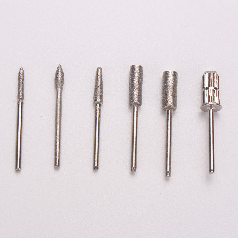 6PCS/Lot Nail Art Electric Drill Bits File Standing Grinding Head