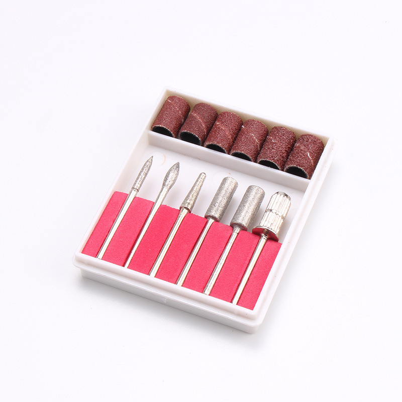 6PCS/Lot Nail Art Electric Drill Bits File Standing Grinding Head