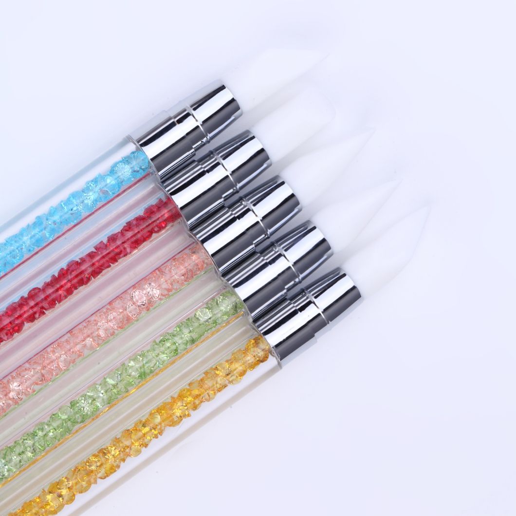 Nail Art Silicone Brush 5PCS Painting Pencil Dual-Head Manicure Tool