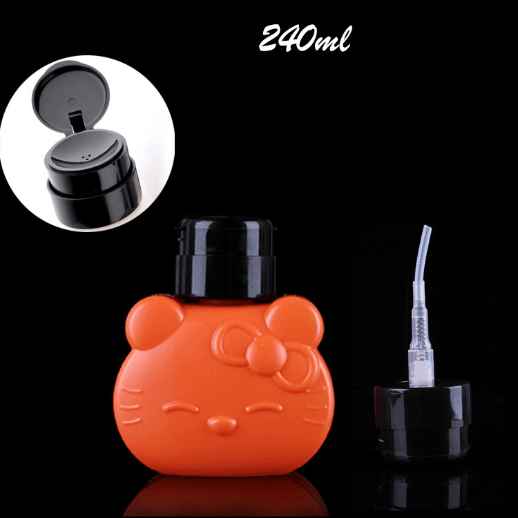 Capacity Empty Pump Nail Polish Remover Cleaner Pump Bottle