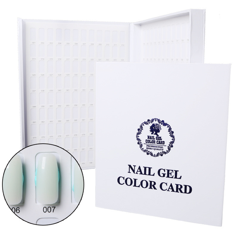 Dedicated White Nail Gel Polish Display Card Chart Color Chart