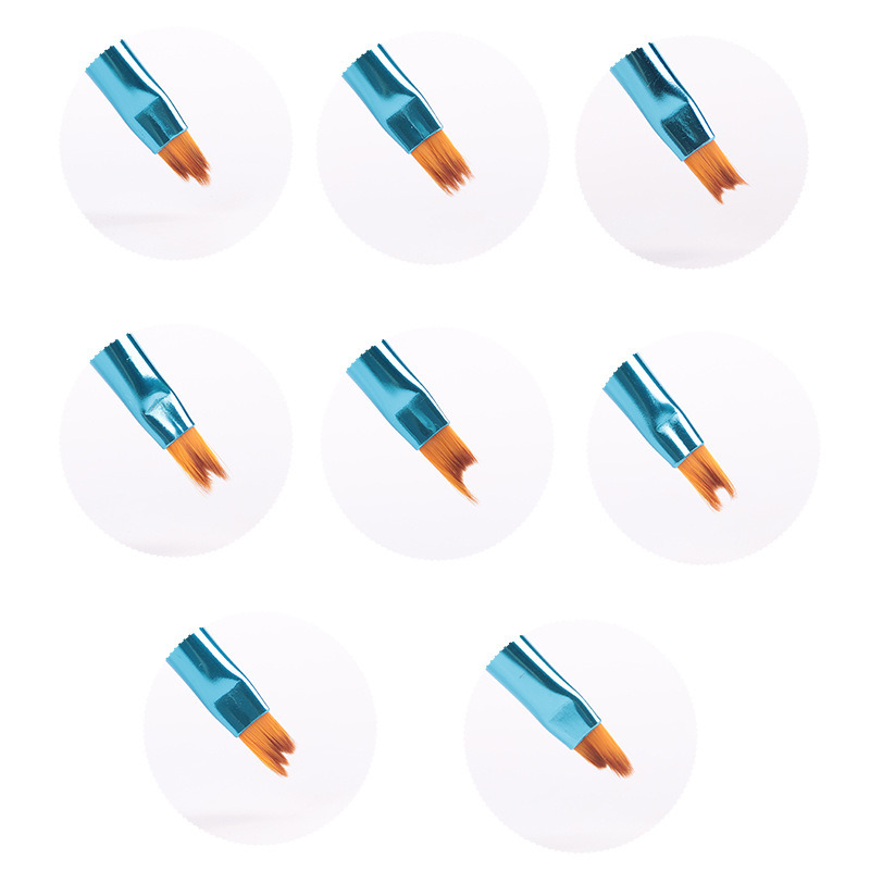 8PCS/Lot Smile Moon Shaped Acrylic French Nail Art Brush Set