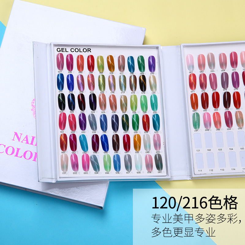 Dedicated White Nail Gel Polish Display Card Chart Color Chart
