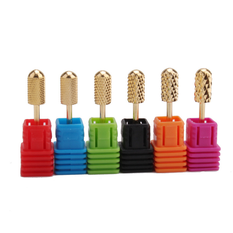 Gold Nail Drill Bit Burr Cutter Manicure Nail Art Tools