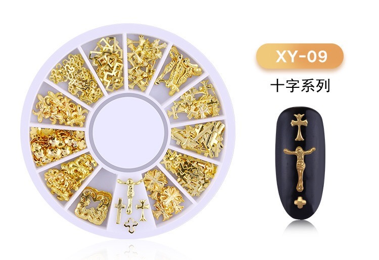 Wheel Metal Alloy Geometry Mix-Shaped Jewelry Accessories Manicure Decorations