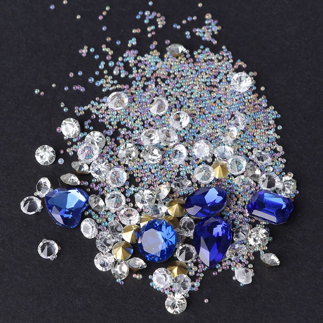 Mix Shapes Glitter Diamond Beads Frosted Nail Art Rhinestones DIY